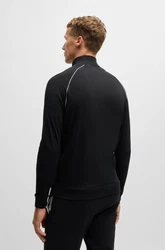 BOSS Sweatjacke Mix&Match Jacket Z silbergrau/schwarz