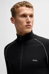 BOSS Sweatjacke Mix&Match Jacket Z silbergrau/schwarz