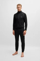BOSS Sweatjacke Mix&Match Jacket Z silbergrau/schwarz