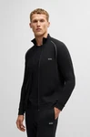 BOSS Sweatjacke Mix&Match Jacket Z silbergrau/schwarz