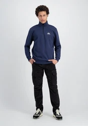 Alpha Industries Sweater Half Zip SL Dunkelblau/Blau/Hellblau