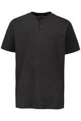 JP1880 T-Shirt Henley Basic Knopfleiste Dunkelgrau/Schwarz/Dunkelbraun/Dunkelrot/Dunkelgrün
