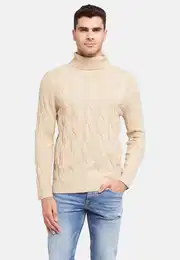 Rollkragenpullover Pullover Mit Rollkragen Und Zopfmuster