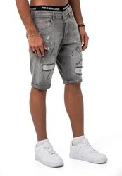 RedBridge Jeansshorts Herren Jeans Shorts Kurze Hose Denim Grau