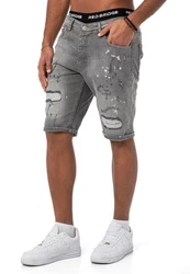 RedBridge Jeansshorts Herren Jeans Shorts Kurze Hose Denim Grau