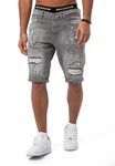 RedBridge Jeansshorts Herren Jeans Shorts Kurze Hose Denim Grau