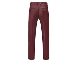 Allthemen Anzug zweiteiliger Businessanzug Slim Fit Dunkelrot/Bordeaux/Rot
