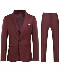 Anzug (2 tlg, Sakko & Hose) Herren zweiteiliger Businessanzug Slim Fit