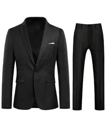 Anzug (2 tlg, Sakko & Hose) Herren zweiteiliger Businessanzug Slim Fit