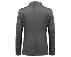 Allthemen Anzug zweiteiliger Businessanzug Slim Fit Dunkelgrau/Grau/Hellgrau