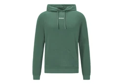 HUGO Hoodie Linked Hoodie mit Kängurutasche Grün/Dunkelgrün