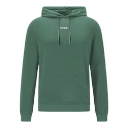 HUGO Hoodie Linked Hoodie mit Kängurutasche Grün/Dunkelgrün