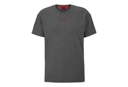 HUGO T-Shirt Linked mit Logo-Druck Dunkelgrau/Hellgrau/Grau