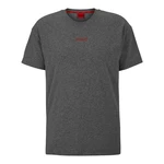 HUGO T-Shirt Linked mit Logo-Druck Dunkelgrau/Hellgrau/Grau