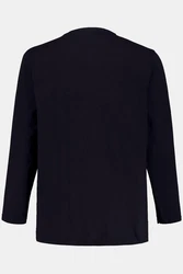 JP1880 Henley Basic Shirt Langarm Knopfleiste Dunkelblau/Rot/Hellblau/Dunkelrot