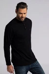 JP1880 Henley Basic Shirt Langarm Knopfleiste Schwarz/Beige/Dunkelblau JP1880 Henley Basic Shirt Langarm Knopfleiste Schwarz/Beige/Dunkelblau