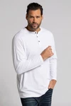 JP1880 Henley Basic Shirt Langarm Knopfleiste Weiß/Dunkelblau/Grau/Creme JP1880 Henley Basic Shirt Langarm Knopfleiste Weiß/Dunkelblau/Grau/Creme