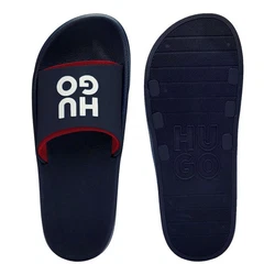 HUGO Nil Slid Badepantolette Dunkelblau/Blau