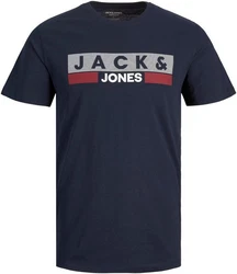 Jack & Jones T-Shirt JJECORP LOGO blau/grau/bordeaux/wei