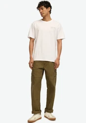 Superdry T-Shirt CORE LOGO CITY LOOSE TEE Weiß/Beige/Khaki/Hellblau