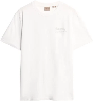 Superdry T-Shirt CORE LOGO CITY LOOSE TEE Weiß/Beige/Khaki/Hellblau