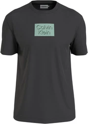Calvin Klein T-Shirt CUT OUT SHADOW LOGO Schwarz/Hellblau