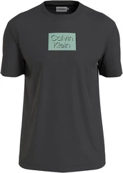 Calvin Klein T-Shirt CUT OUT SHADOW LOGO Schwarz/Hellblau