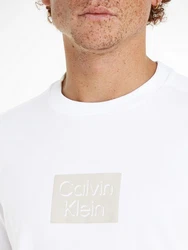 Calvin Klein T-Shirt CUT OUT SHADOW LOGO Weiß/Beige