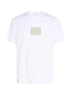 Calvin Klein T-Shirt CUT OUT SHADOW LOGO Weiß/Beige