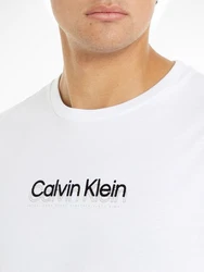 Calvin Klein T-Shirt FLOCK LOGO T-SHIRT schwarz/wei