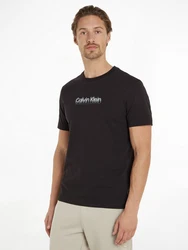 Calvin Klein T-Shirt FLOCK LOGO T-SHIRT Dunkelblau/Schwarz
