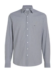 Calvin Klein Langarmhemd POPLIN STRIPE SLIM SHIRT Hellblau/Grau/Rot/Dunkelrot/Blau