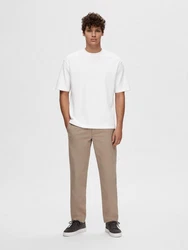 SELECTED HOMME Rundhalsshirt SLHLOOSEOSCAR SS O-NECK TEE NOOS weiß