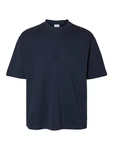 SELECTED HOMME Rundhalsshirt SLHLOOSEOSCAR SS O-NECK TEE NOOS Dunkelblau/Blau