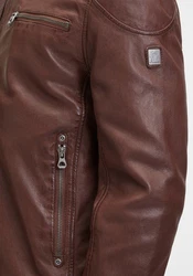 Mauritius Jacke Derran dunkelbraun/silbergrau
