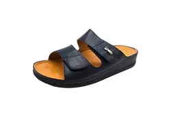 Yu&Luk Pantolette Schlappen Schwarz/Hellblau/Dunkelblau/Blau