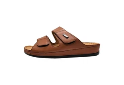 Yu&Luk Pantolette Schlappen Braun/Beige/Dunkelbraun