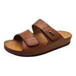 Yu&Luk Pantolette Schlappen Braun/Beige/Dunkelbraun
