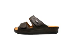 Yu&Luk Pantolette Schlappen Dunkelbraun/Braun/Beige/Schwarz