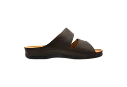 Yu&Luk Pantolette Schlappen Dunkelbraun/Braun/Beige/Schwarz