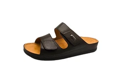 Yu&Luk Pantolette Schlappen Dunkelbraun/Braun/Beige/Schwarz