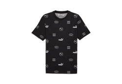 PUMA T-Shirt POWER AOP TEE Schwarz/Dunkelblau