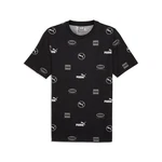 PUMA T-Shirt POWER AOP TEE Schwarz/Dunkelblau