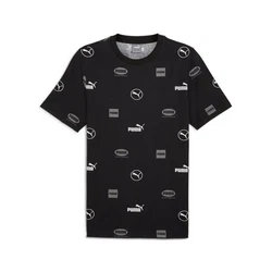 PUMA T-Shirt POWER AOP TEE Schwarz/Dunkelblau