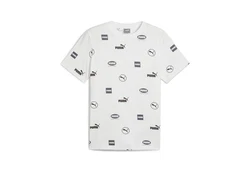 PUMA T-Shirt POWER AOP TEE Weiß/Silber/Grau