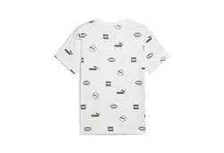 PUMA T-Shirt POWER AOP TEE Weiß/Silber/Grau