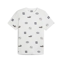 PUMA T-Shirt POWER AOP TEE Weiß/Silber/Grau