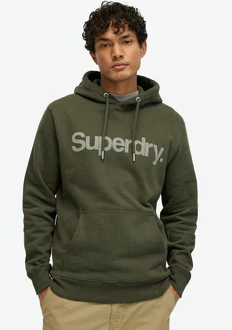Superdry Kapuzensweatshirt Core Logo City Loose Hood army khaki Superdry Kapuzensweatshirt Core Logo City Loose Hood army khaki
