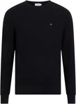 Calvin Klein Rundhalspullover WAFFLE STRUCTURE SWEATER Dunkelblau/Schwarz