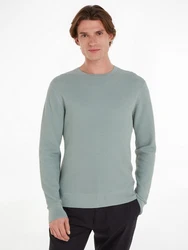 Calvin Klein Rundhalspullover WAFFLE STRUCTURE SWEATER Hellblau/Grün/Hellgrün/Türkis